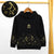 Premium Quality Black "Space Travel" Printed Fleece hoodie For Girls (10253)
