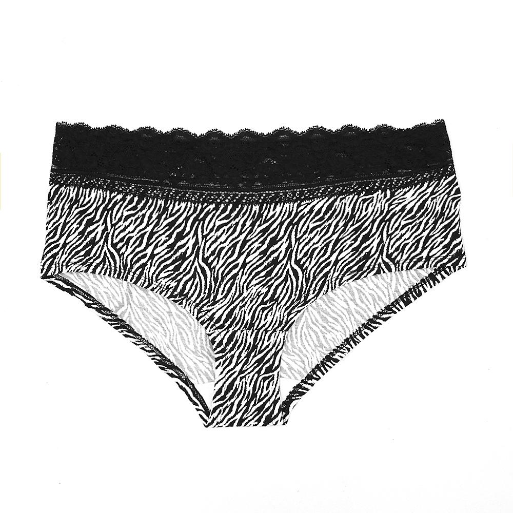 Imported Women All-Over Printed Lace Full Brief (21447)