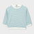 Premium Quality Green Stripped Sweatshirt With Back Snap Button For Kids (120055)