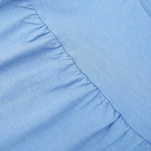 Premium Quality Sky Blue Soft Stretch Frock For Girls (120047)