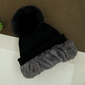 Premium Quality "Smiley Sun Face" Embroidered Knitted Fur Lining Wool Caps