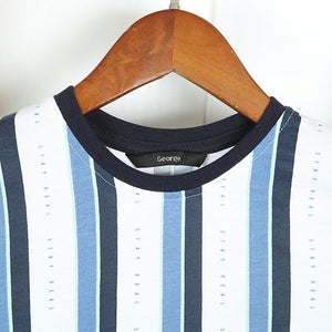 Boys Vertical Striped Crew Neck Cotton T-Shirt (21165)